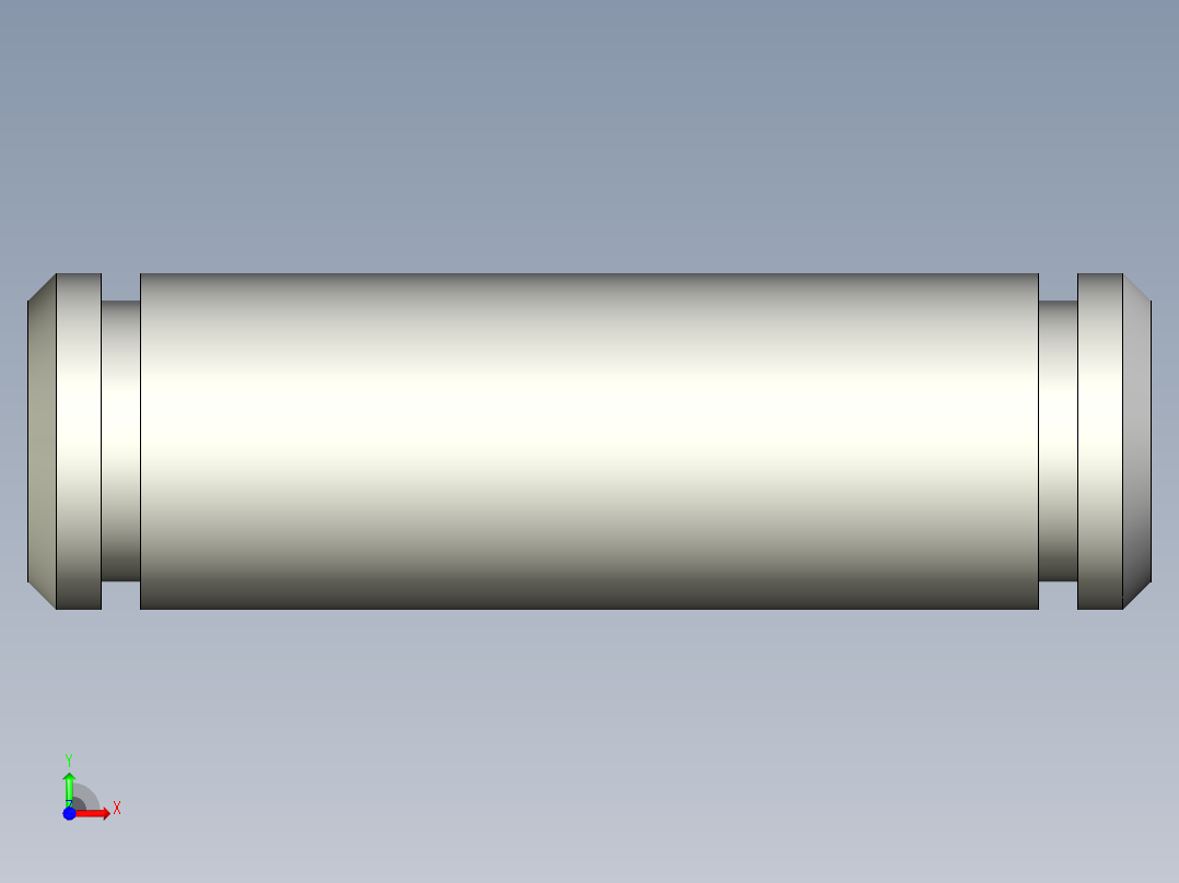 直径6卡簧销前视图