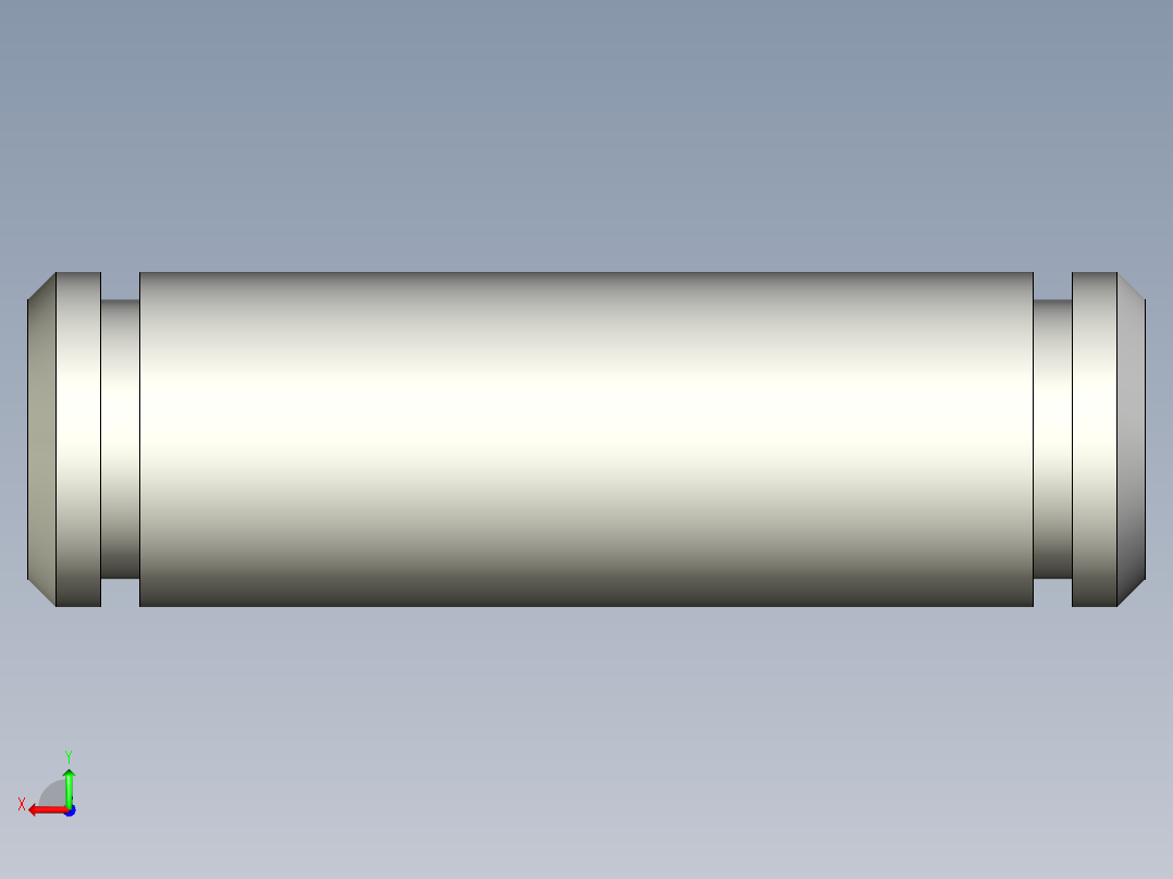 直径6卡簧销后视图