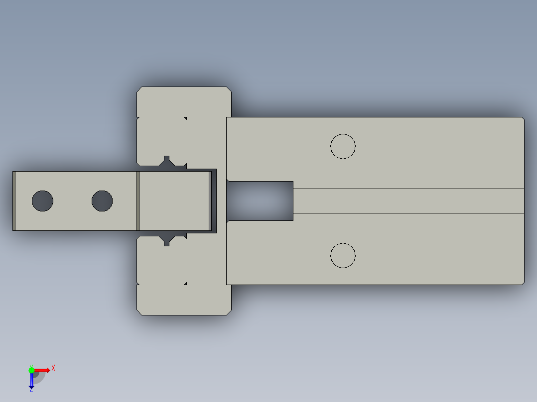 普通气爪PH01-25G俯视图