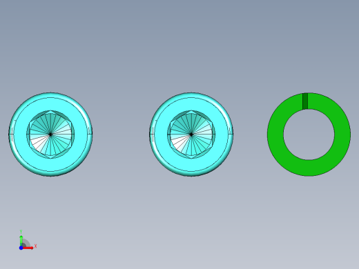 六角凹头螺钉M6x40mm毫米和弹簧垫圈M6前视缩略图