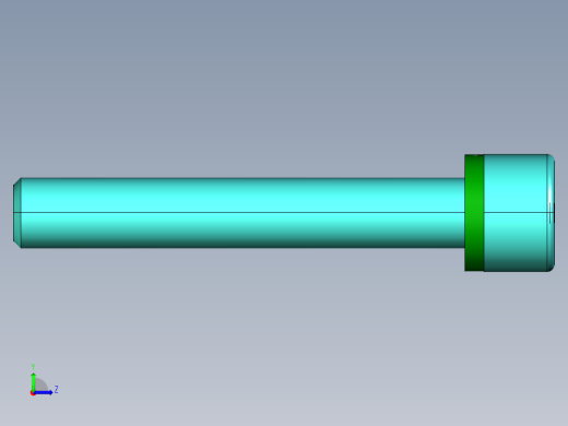 六角凹头螺钉M6x40mm毫米和弹簧垫圈M6左视缩略图