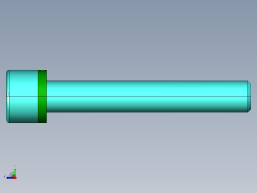 六角凹头螺钉M6x40mm毫米和弹簧垫圈M6右视缩略图