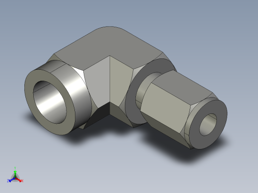 卡套式工业通用硬管接头4-4_dbu-s正等轴测缩略图
