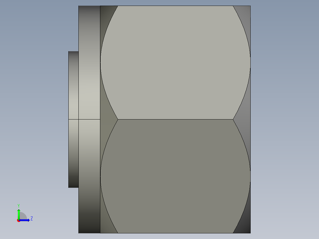 卡套式工业通用硬管接头12_fnu-s左视图
