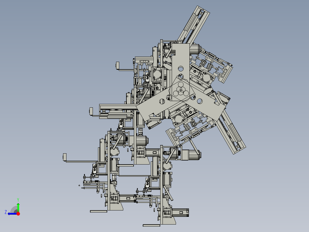 机械改造超级机甲右视图