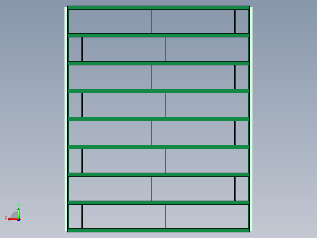 红外线加热烘道（红外加热器） 3D模型（UG(NX)设计后视图