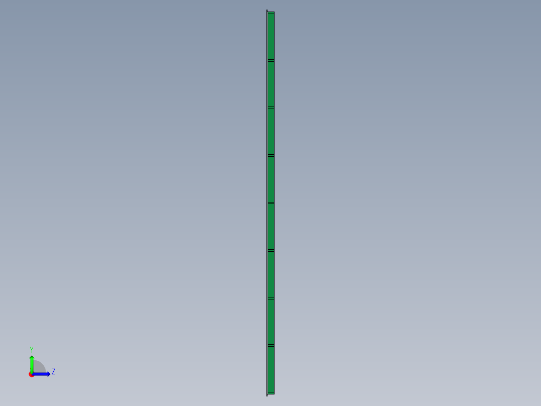 红外线加热烘道（红外加热器） 3D模型（UG(NX)设计左视图