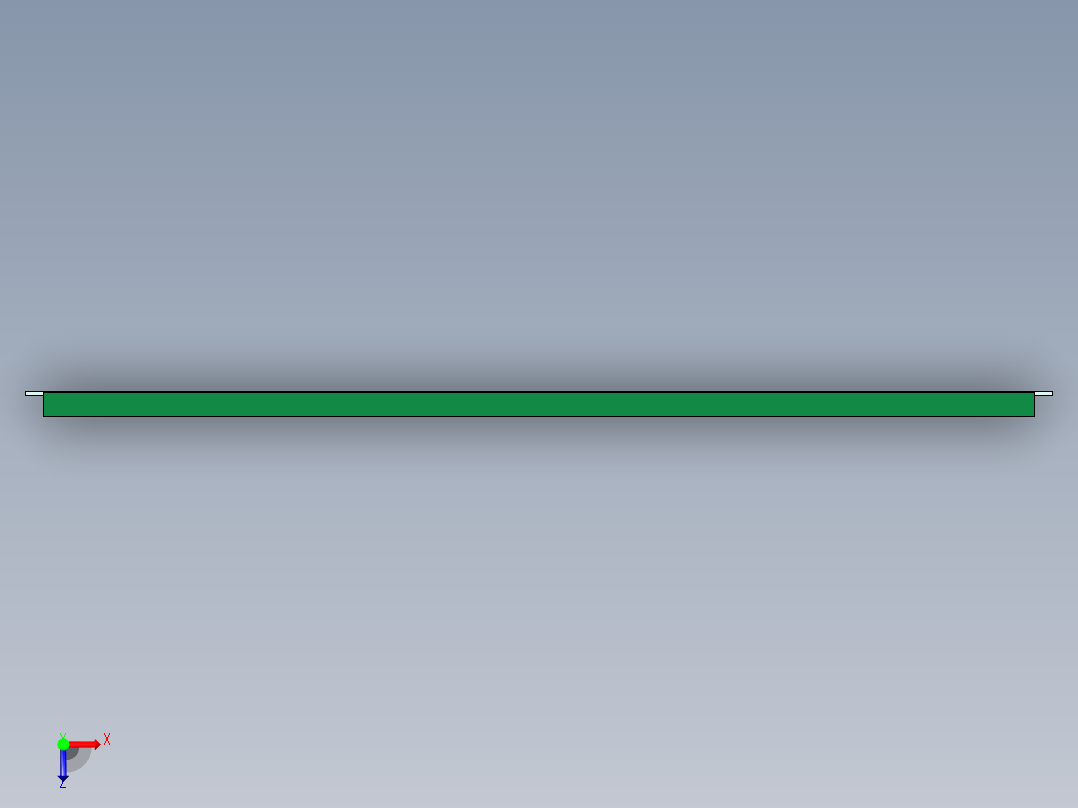 红外线加热烘道（红外加热器） 3D模型（UG(NX)设计俯视图