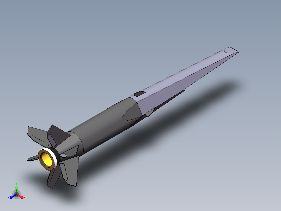 高超音速导弹正等轴测图