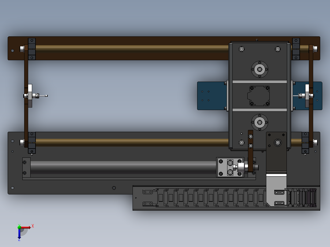 往返滑动机构俯视图