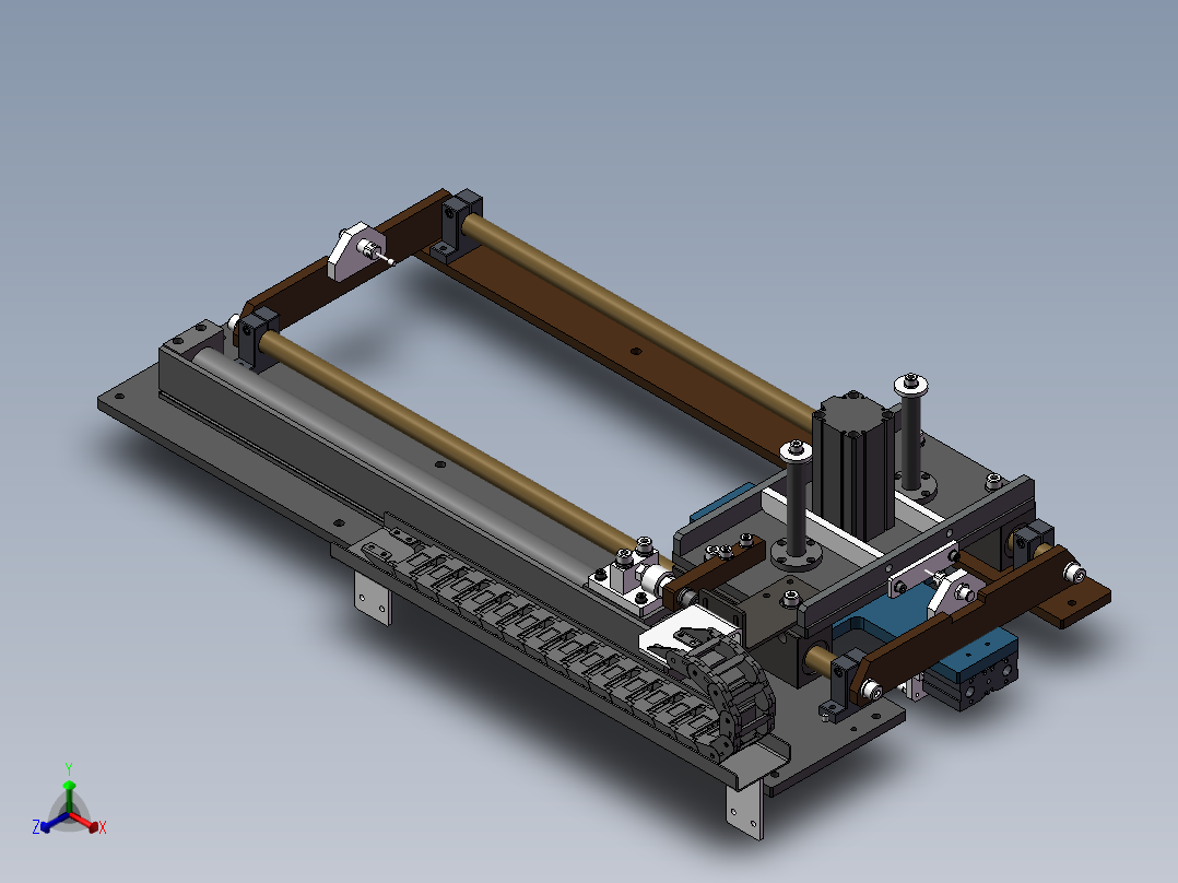 往返滑动机构正等轴测图