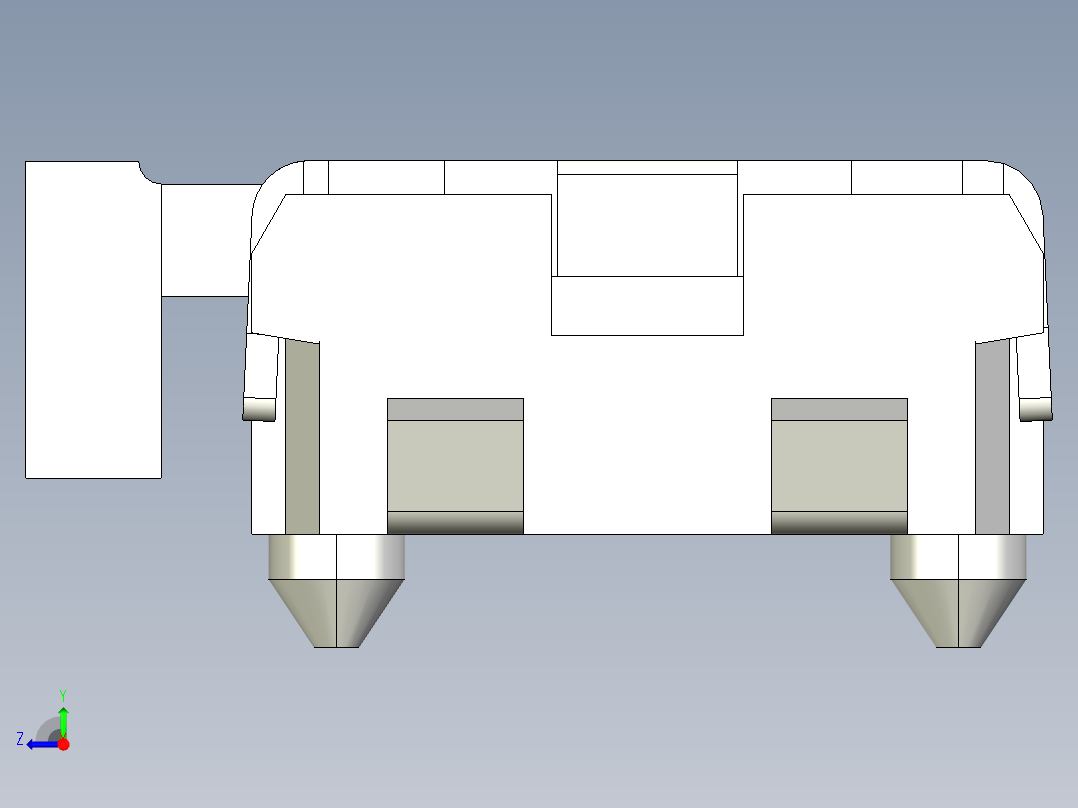 1小型侧面操纵轻触开关右视图