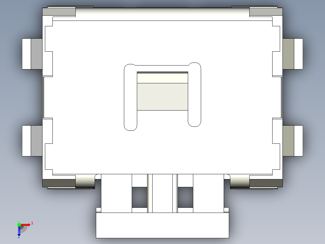 1小型侧面操纵轻触开关俯视图