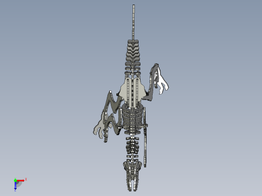 激光下料拼图恐龙STEP _ IGES俯视缩略图