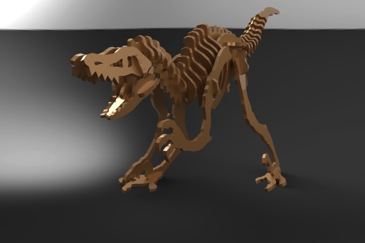 激光下料拼图恐龙STEP _ IGES缩略图