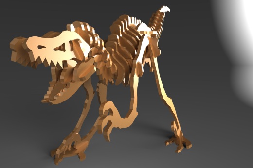 激光下料拼图恐龙STEP _ IGES缩略图