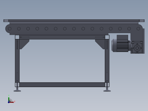 滚筒输送链传动roller-conveyor-d60-chain-stp前视缩略图