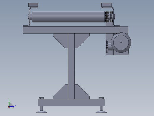 滚筒输送链传动roller-conveyor-d60-chain-stp左视缩略图