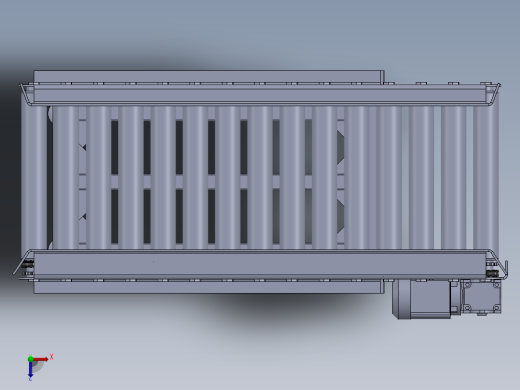 滚筒输送链传动roller-conveyor-d60-chain-stp俯视缩略图