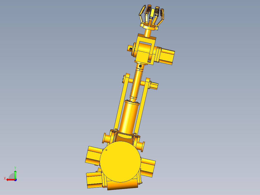 W040-番茄采摘机械手结构设计（含三维图+CAD图纸+说明书）后视图