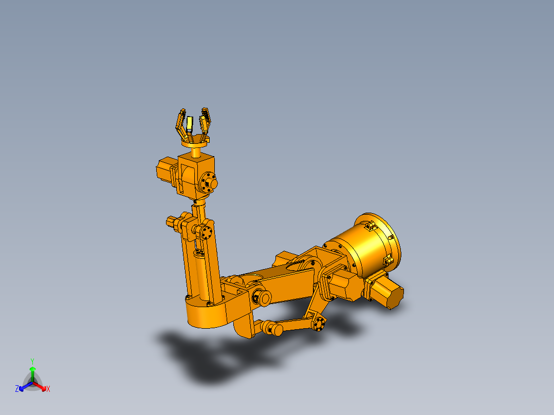 W040-番茄采摘机械手结构设计（含三维图+CAD图纸+说明书）正等轴测图