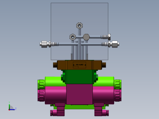阀块装配左视缩略图
