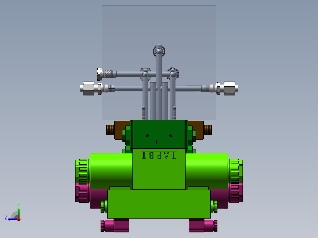 阀块装配右视图