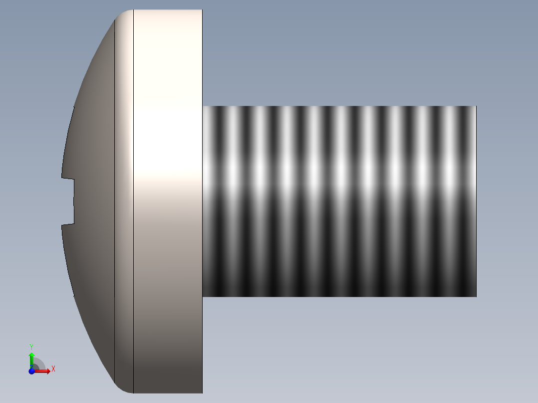 螺丝 M3.5 十字盘头-M3.5 x 5 Screw head.SLDPRT前视图
