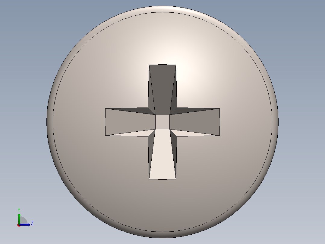 螺丝 M3.5 十字盘头-M3.5 x 5 Screw head.SLDPRT左视图