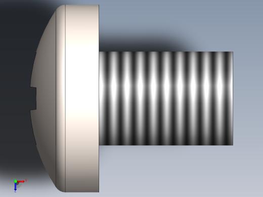 螺丝 M3.5 十字盘头-M3.5 x 5 Screw head.SLDPRT俯视缩略图