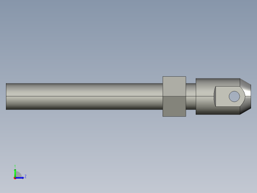鏈條螺絲(Single End長型)CBS2-3D多系列多零件图纸模型左视缩略图