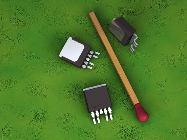 TO263-5-2，带有四个销和凸耳的五个接头与中间接头相同