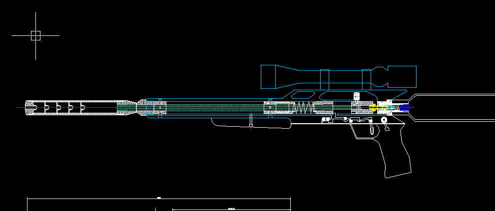 美国秃鹰PCP气步枪（加工图纸）（精品全套CAD详细图）