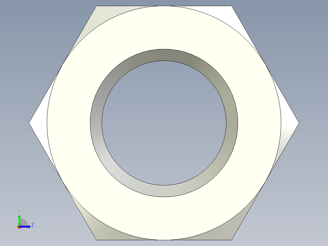 DIN 74361紧固件螺母螺栓左视图