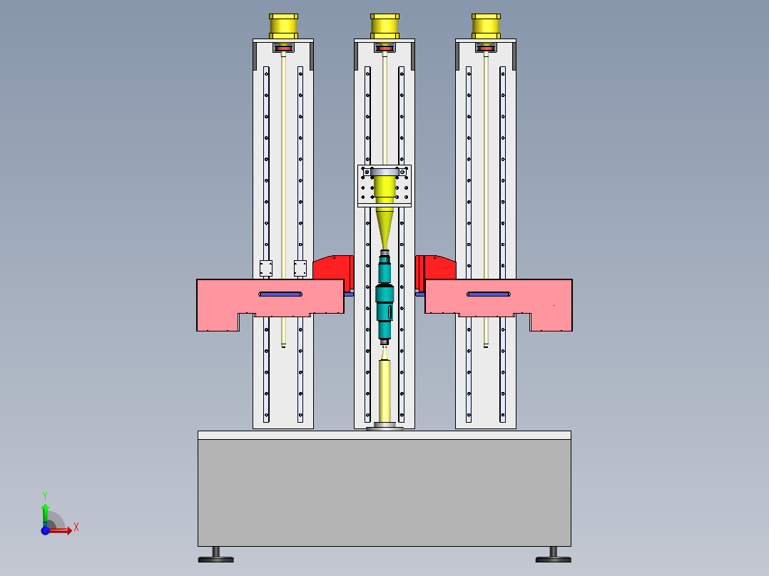 Q473-轴类零件加工误差分析及检测装置设计三维SolidWorks】前视图