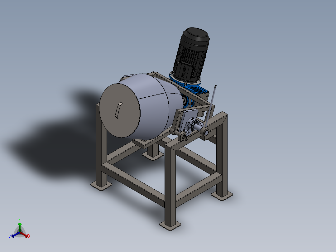 鼓烤机正等轴测图