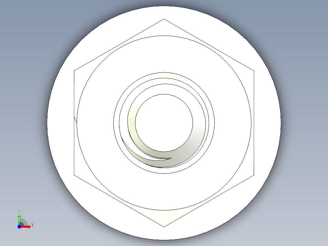 螺栓和螺母-M2.5 X 0.45前视图