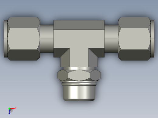 卡套式工业通用硬管接头8_s5bu-s俯视缩略图