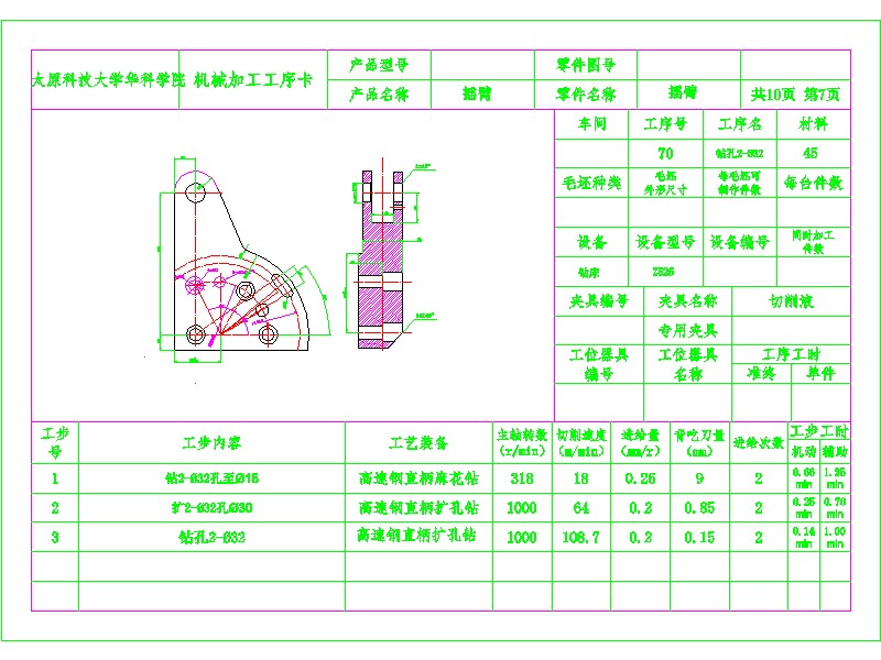 1G068--摇臂零件的机械加工工艺规程与专用夹具设计