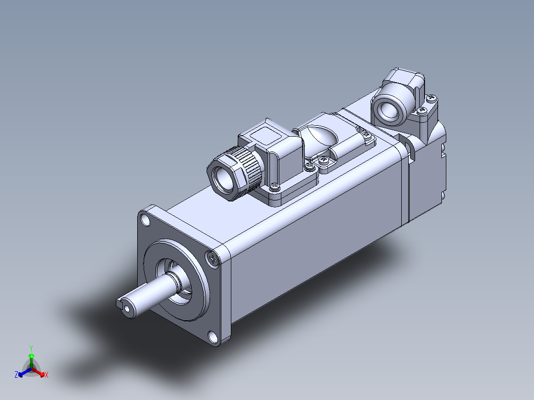 汇川电机（100w刹车）MS1H1-10B30CB-A332Z 外形图主视图