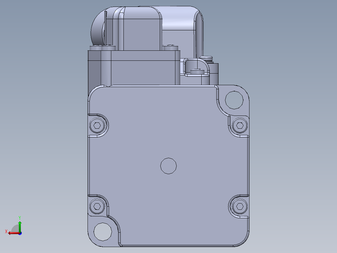 汇川电机（100w刹车）MS1H1-10B30CB-A332Z 外形图后视图