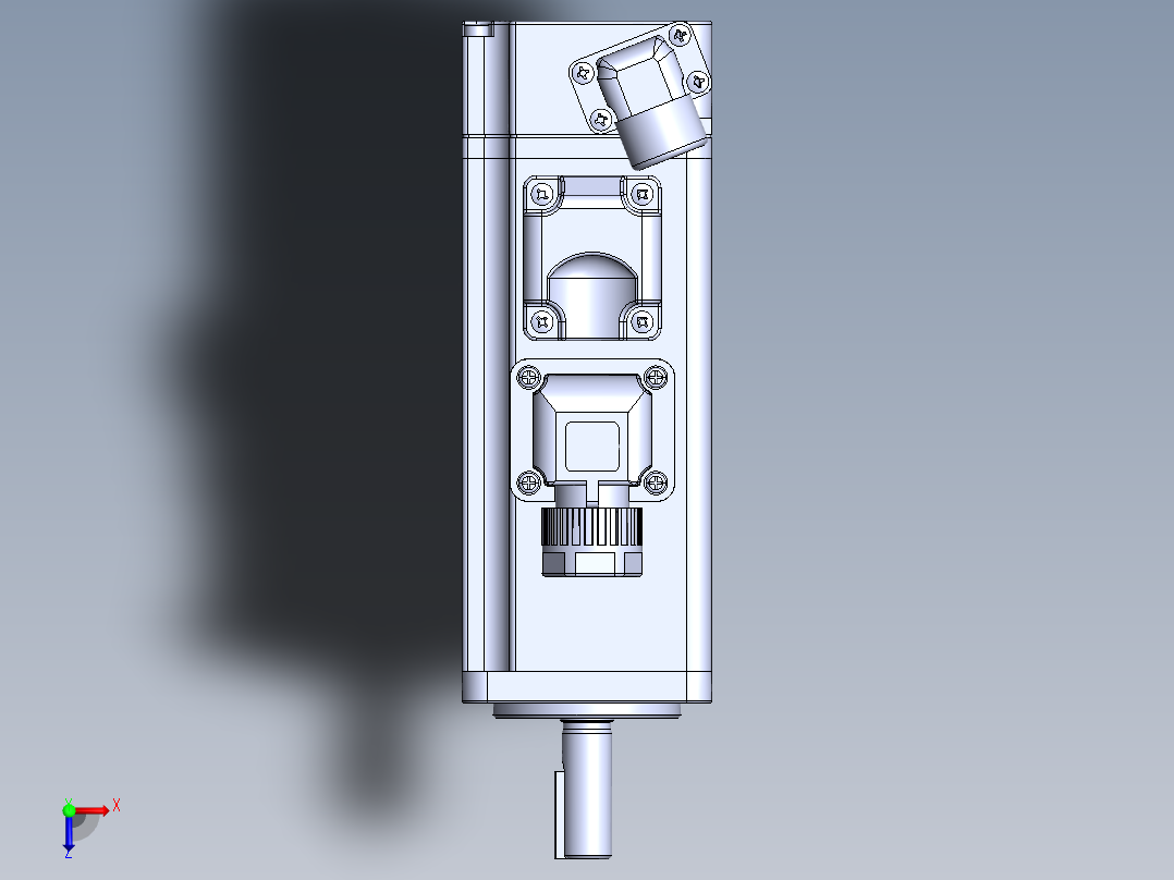 汇川电机（100w刹车）MS1H1-10B30CB-A332Z 外形图俯视图