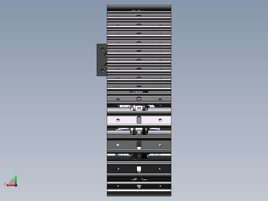 3吨液压三角钢制履带底盘后视图