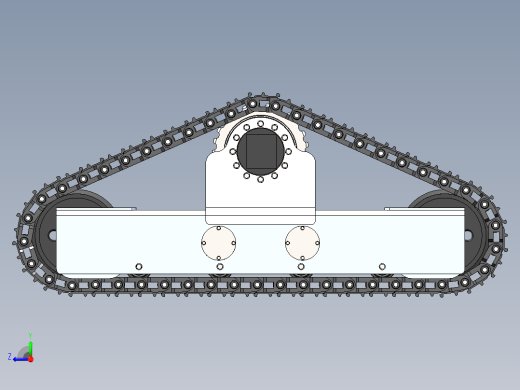 3吨液压三角钢制履带底盘右视缩略图