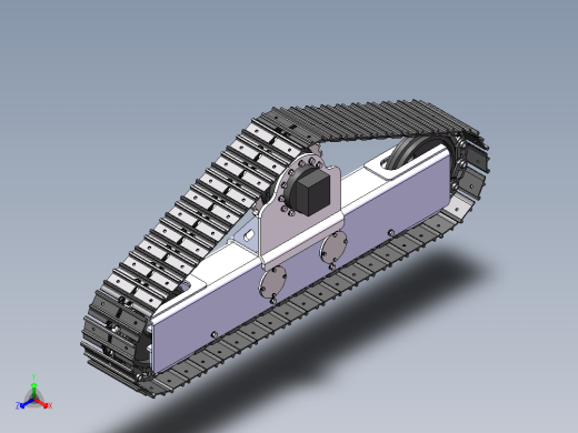 3吨液压三角钢制履带底盘正等轴测缩略图
