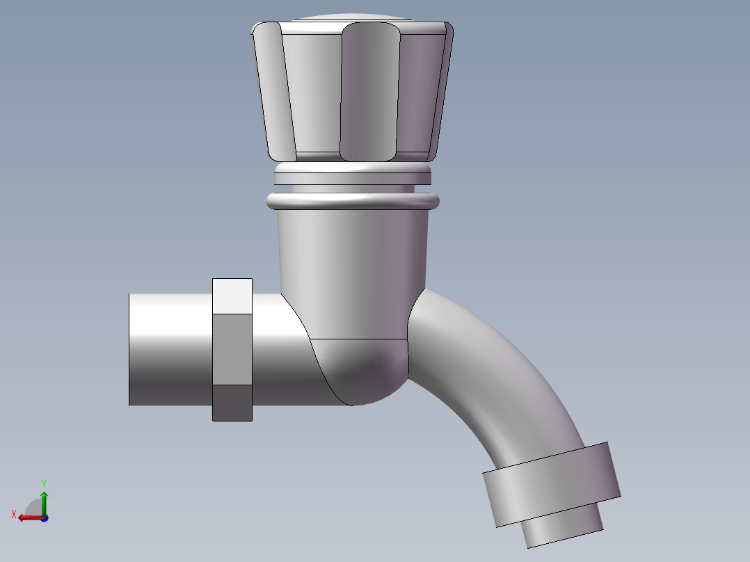 水龙头模型后视图