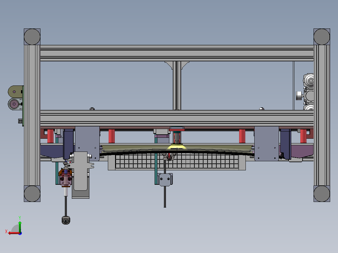 汽车天窗玻璃密封条滚压组装机APA50（sw16可编辑+工程图+BOM）后视图