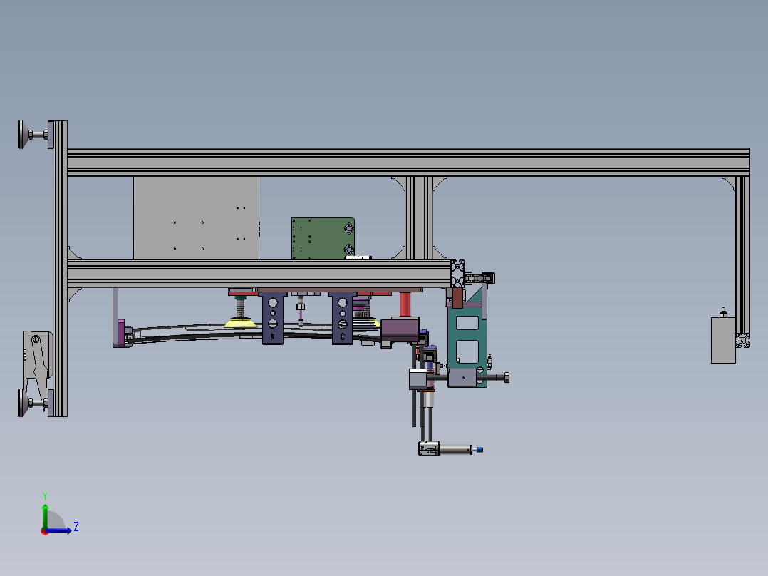 汽车天窗玻璃密封条滚压组装机APA50（sw16可编辑+工程图+BOM）左视图