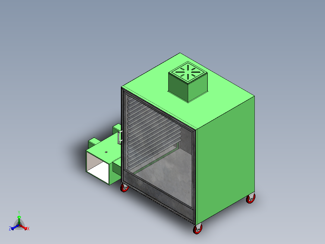 烘干机正等轴测图