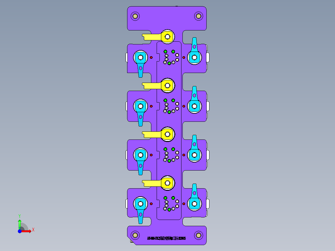 A00-0688-小零件CNC工装夹具三维模型CNC2反面及内腔结构加工治具-20200630前视图